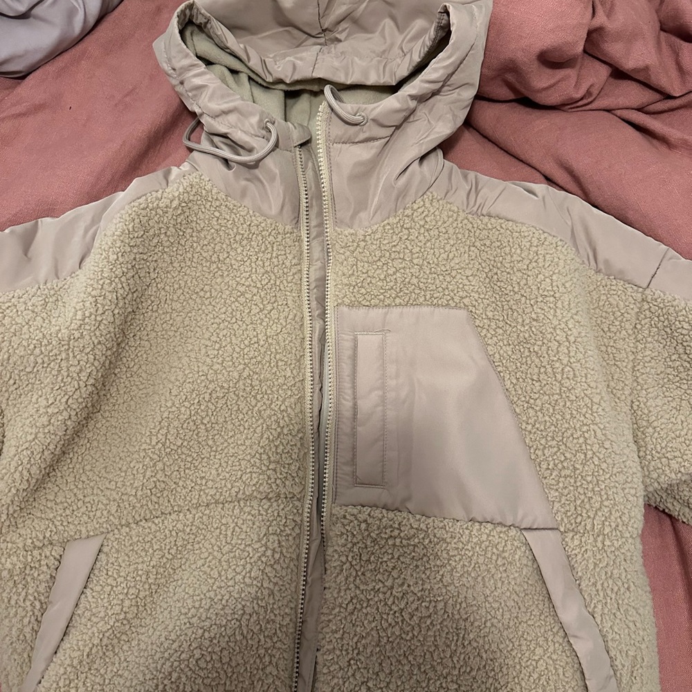 Hooded Sherpa Hybrid Jacket for Women